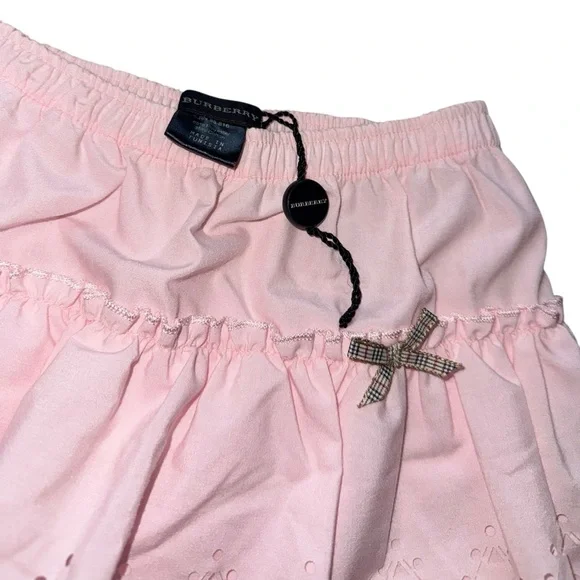 Authentic Burberry Light Pink Ruffle Skirt with Burberry Bow Size Toddler 2T - Picture 2 of 8